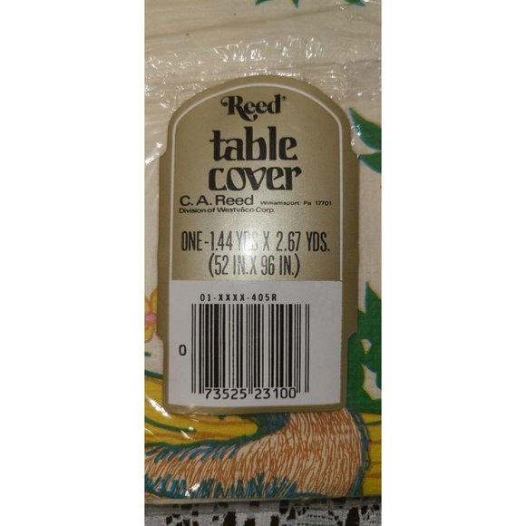 Vintage C.A. Reed Happy Birthday Forest Friends Paper Tablecloth  52 X 96 NOS - Picture 4 of 11